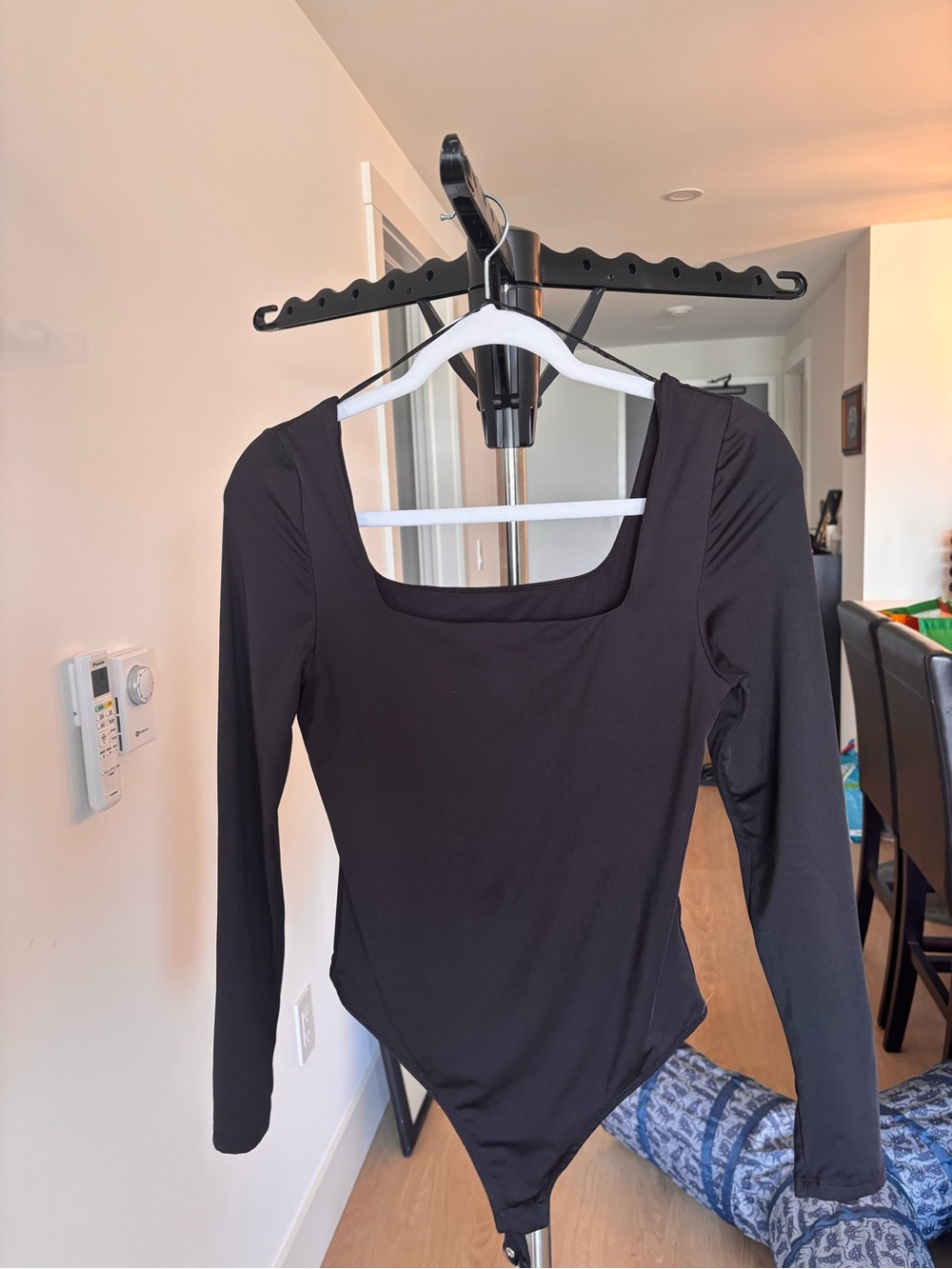 Urban Planet Black Long Sleeve Square Neck Bodysuit